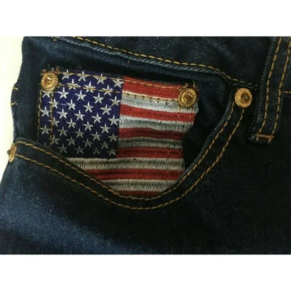 Coogi Capris Jeans Junior Size 11 12 American Flag Pockets - Picture 12 of 12
